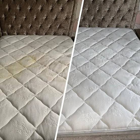 Colchão antes e depois da higienização